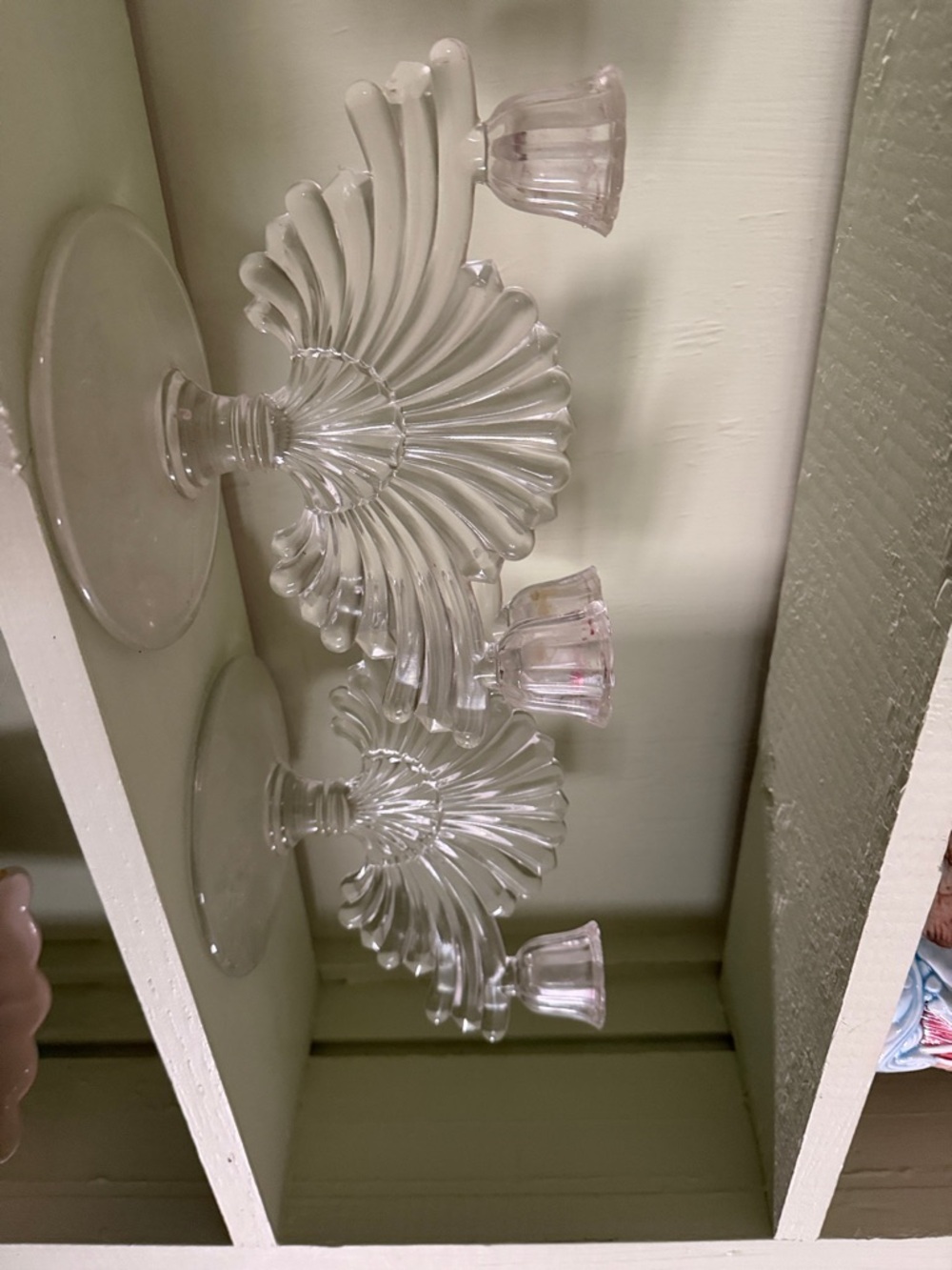 Paden City Glass double candle holder set